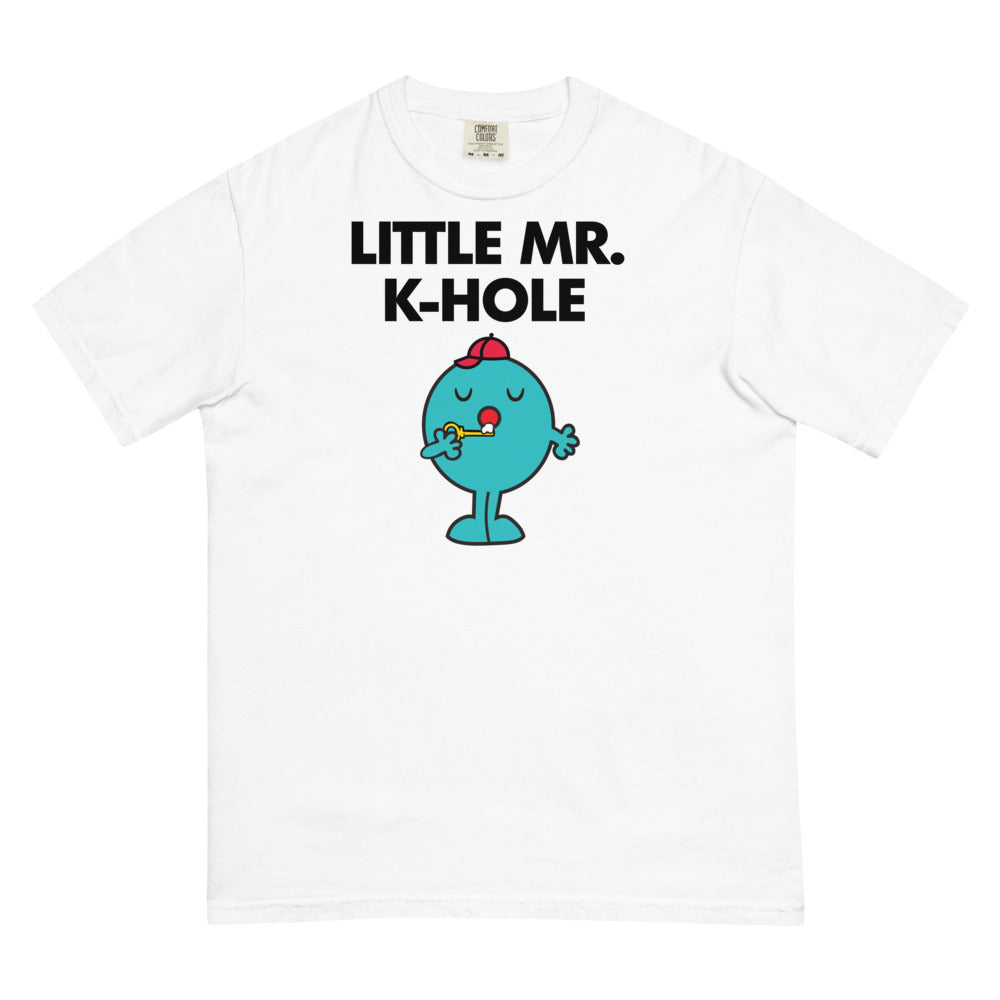 Debut garment mockup | Little Mr. K-Hole (Boxy Tee) | White
