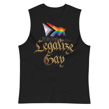 Legalize Gay (Muscle Shirt) - Black