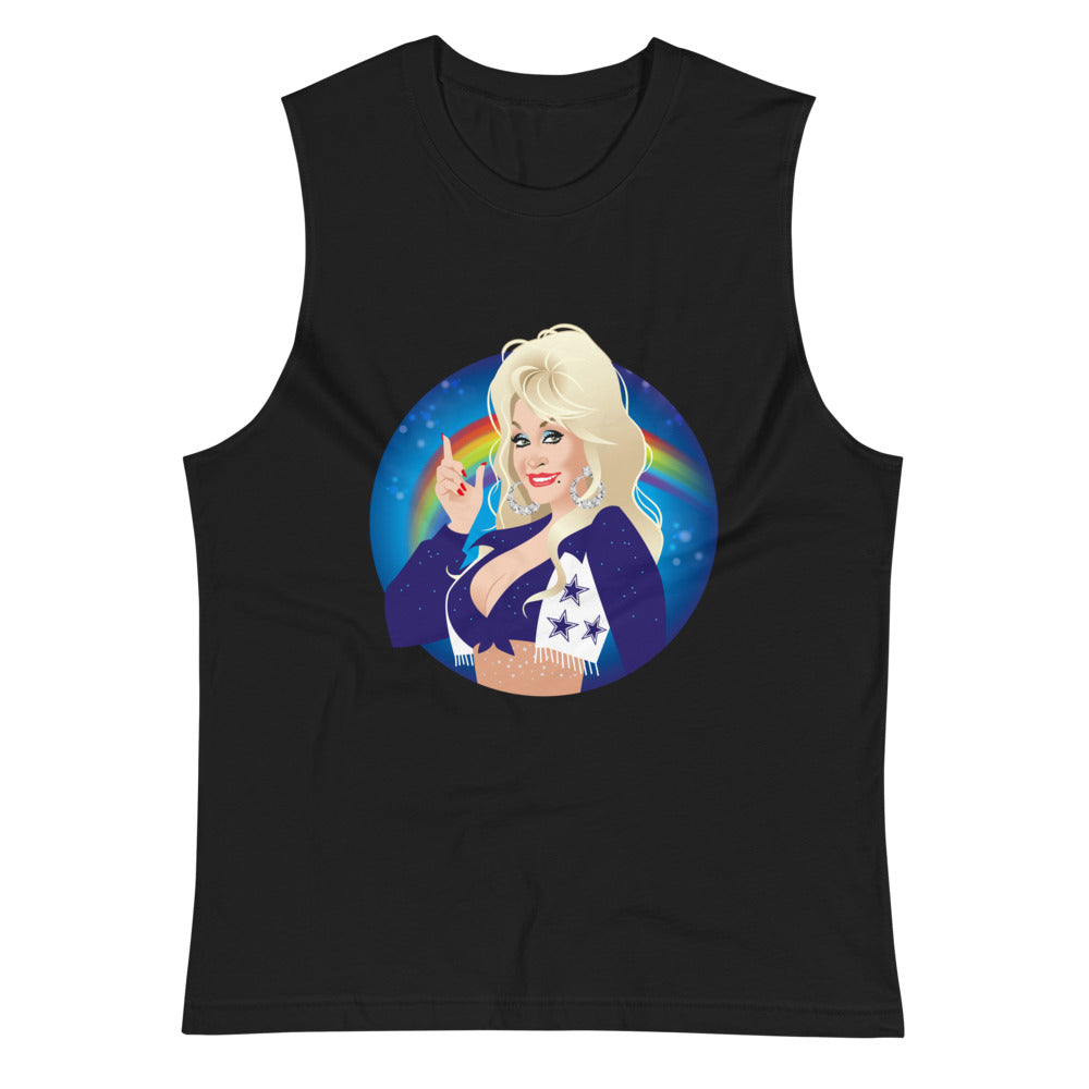 Here Comes the Rainbow (Muscle Shirt) - Black