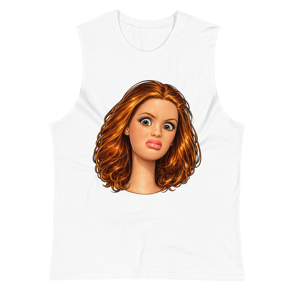 Disgusted Doll (Muscle Shirt) - White