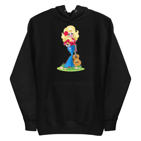 Debut garment mockup | Smoky Mountain Glam (Hoodie) | Black