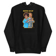Debut garment mockup | Movin on Up (Hoodie) | Black