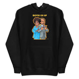 Debut garment mockup | Movin on Up (Hoodie) | Black