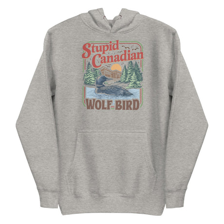 Debut garment mockup | Wolf Bird (Hoodie) | Carbon Grey