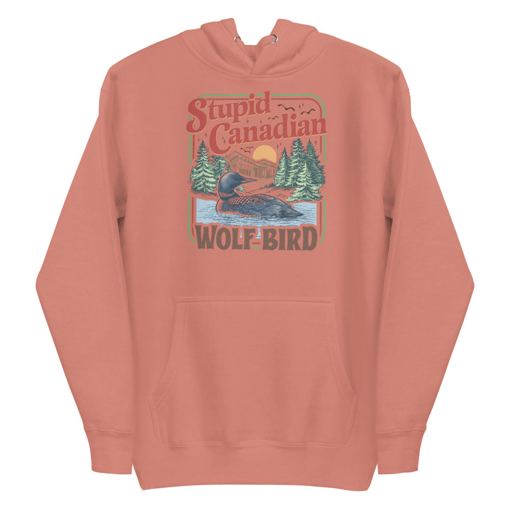 Wolf Bird (Hoodie) - Dusty Rose