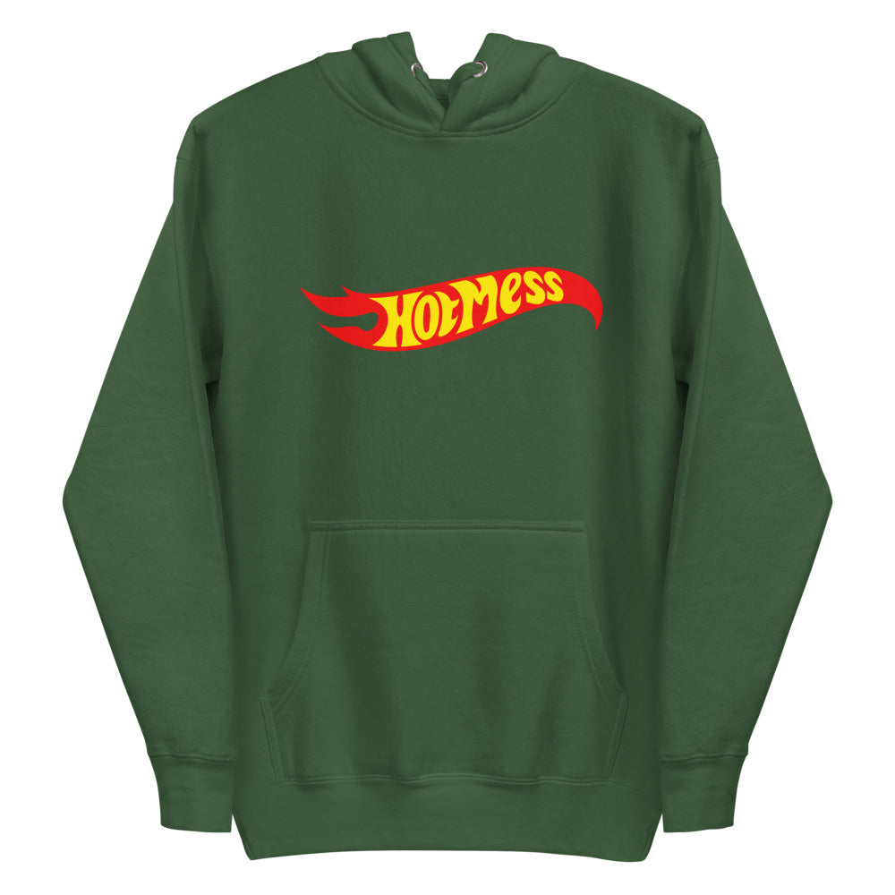 Debut garment mockup | Hot Mess (Hoodie) | Forest Green