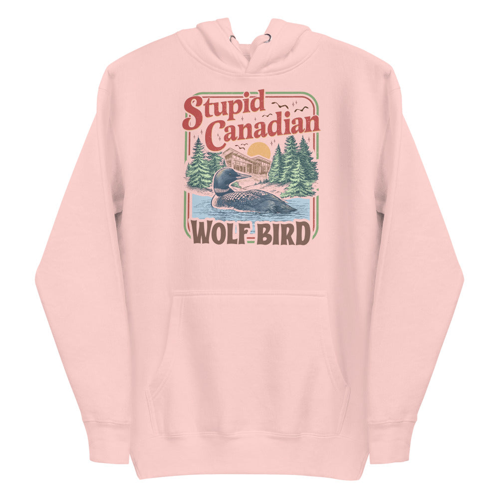 Debut garment mockup | Wolf Bird (Hoodie) | Light Pink