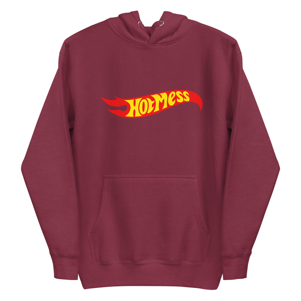 Debut garment mockup | Hot Mess (Hoodie) | Maroon