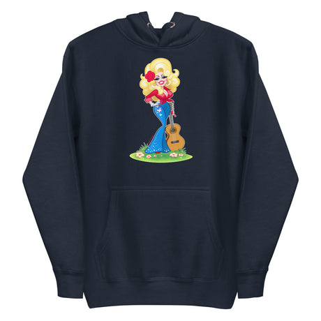 Debut garment mockup | Smoky Mountain Glam (Hoodie) | Navy Blazer