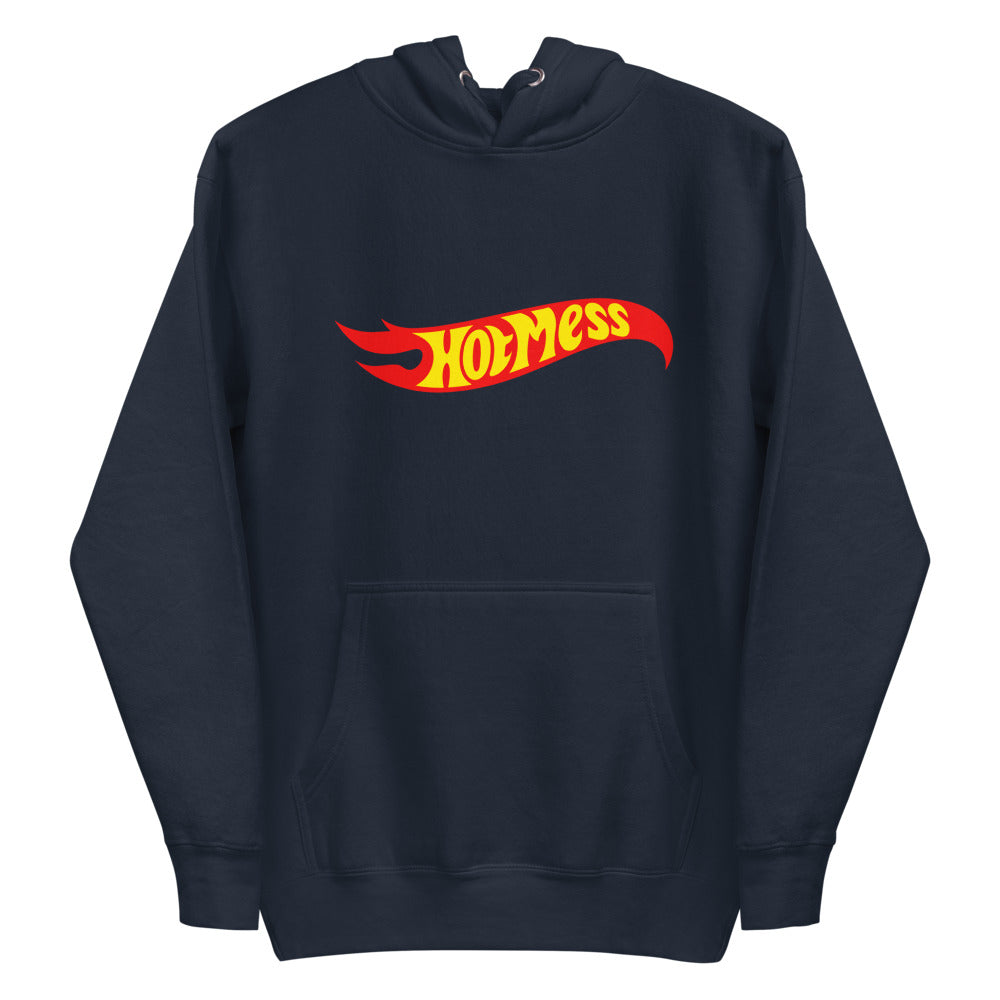 Debut garment mockup | Hot Mess (Hoodie) | Navy Blazer