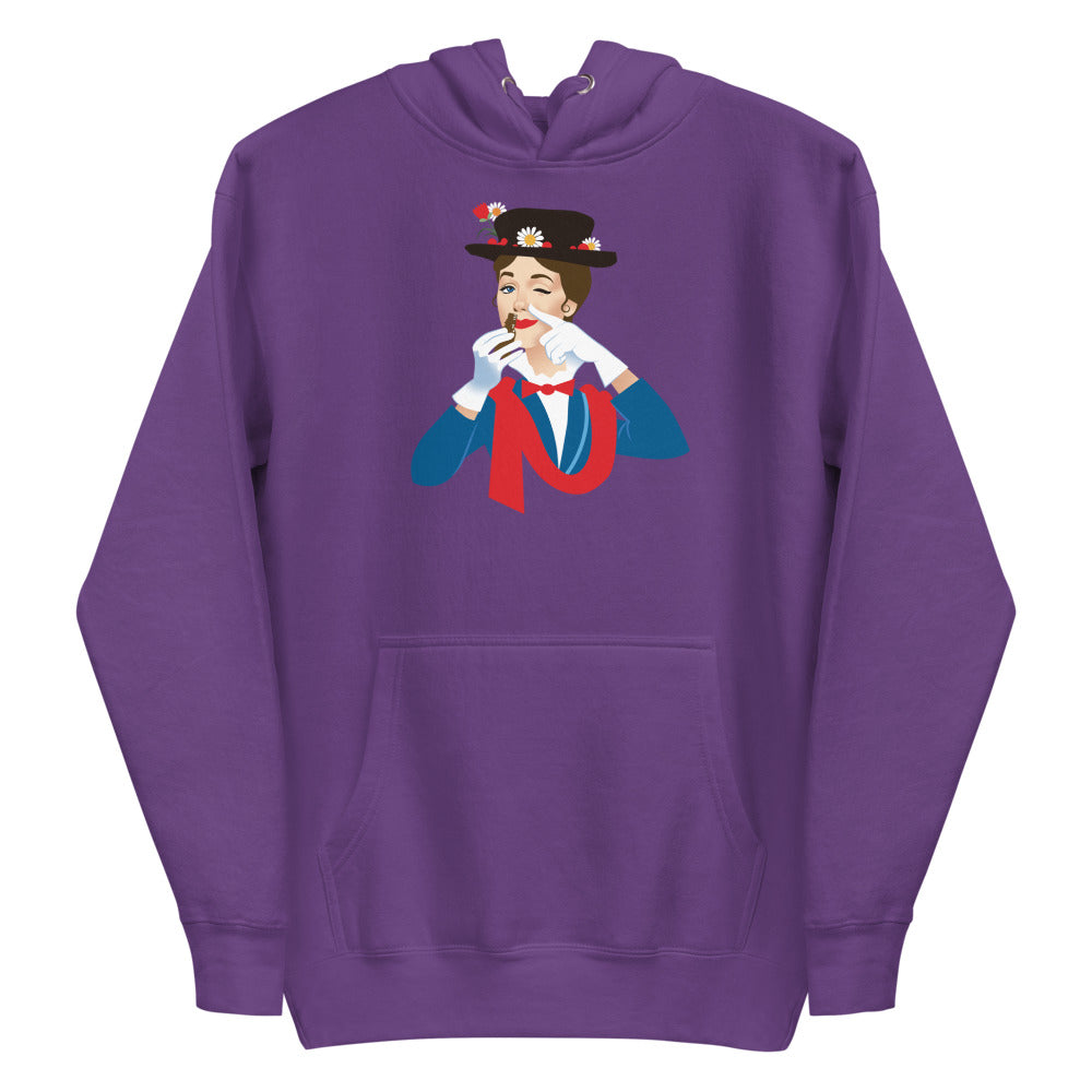 Debut garment mockup | Mary Poppers (Hoodie) | Purple