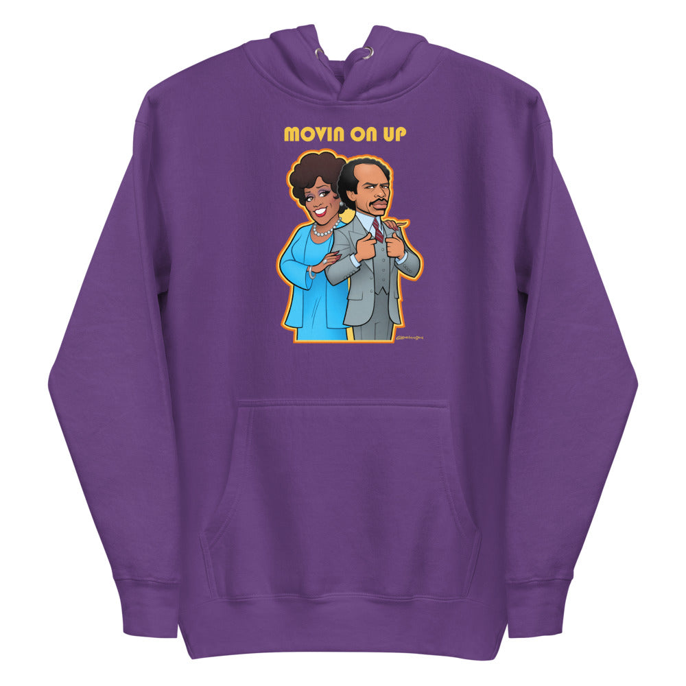 Debut garment mockup | Movin on Up (Hoodie) | Purple