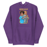 Debut garment mockup | Movin on Up (Hoodie) | Purple