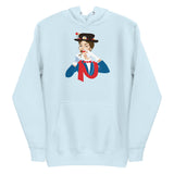 Debut garment mockup | Mary Poppers (Hoodie) | Sky Blue