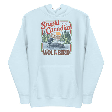 Debut garment mockup | Wolf Bird (Hoodie) | Sky Blue