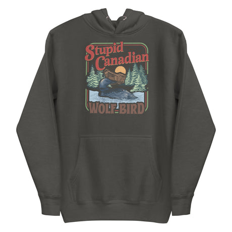 Debut garment mockup | Wolf Bird (Hoodie) | Vintage Black