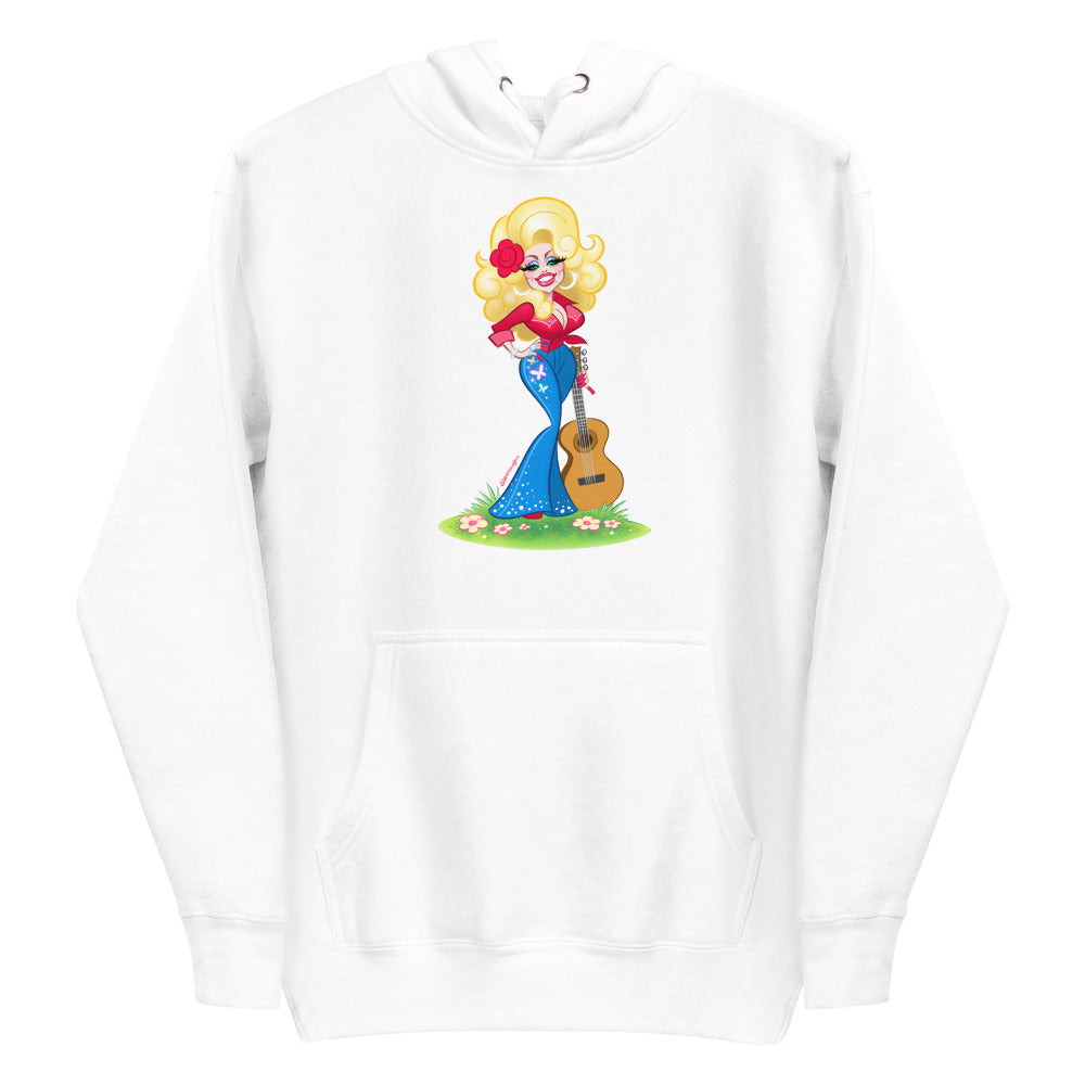 Debut garment mockup | Smoky Mountain Glam (Hoodie) | White