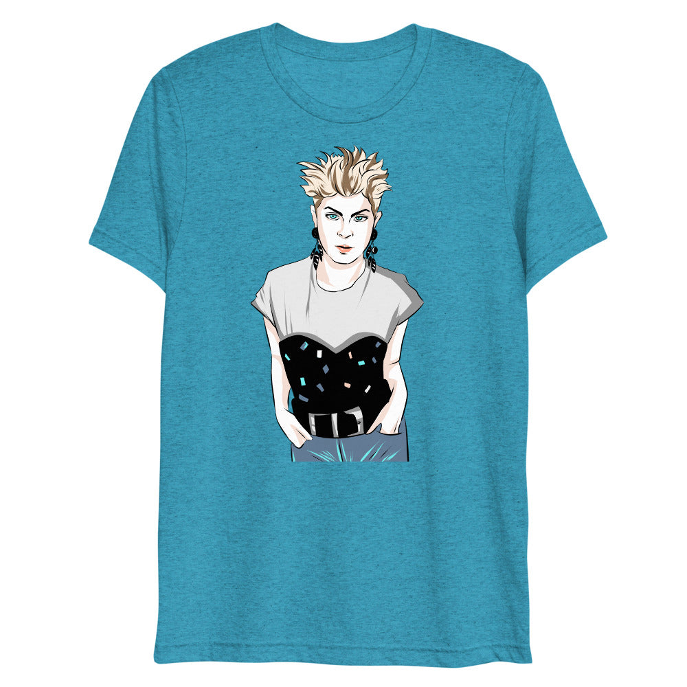 Debut garment mockup | Robyn (Triblend) | Aqua Triblend