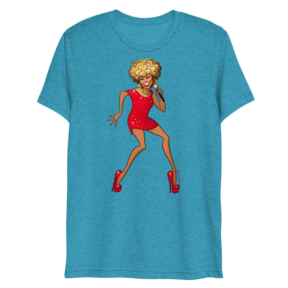 Debut garment mockup | Rolling (Triblend) | Aqua Triblend