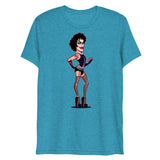 Debut garment mockup | Transylvanian (Triblend) | Aqua Triblend