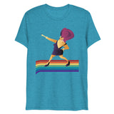 Debut garment mockup | Take it to the Runway (Triblend) | Aqua Triblend