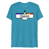 Debut garment mockup | Toronto Queen (Triblend) | Aqua Triblend