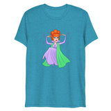 Debut garment mockup | Hello Derwood (Triblend) | Aqua Triblend
