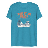 Debut garment mockup | Sebastian Beach (Triblend) | Aqua Triblend