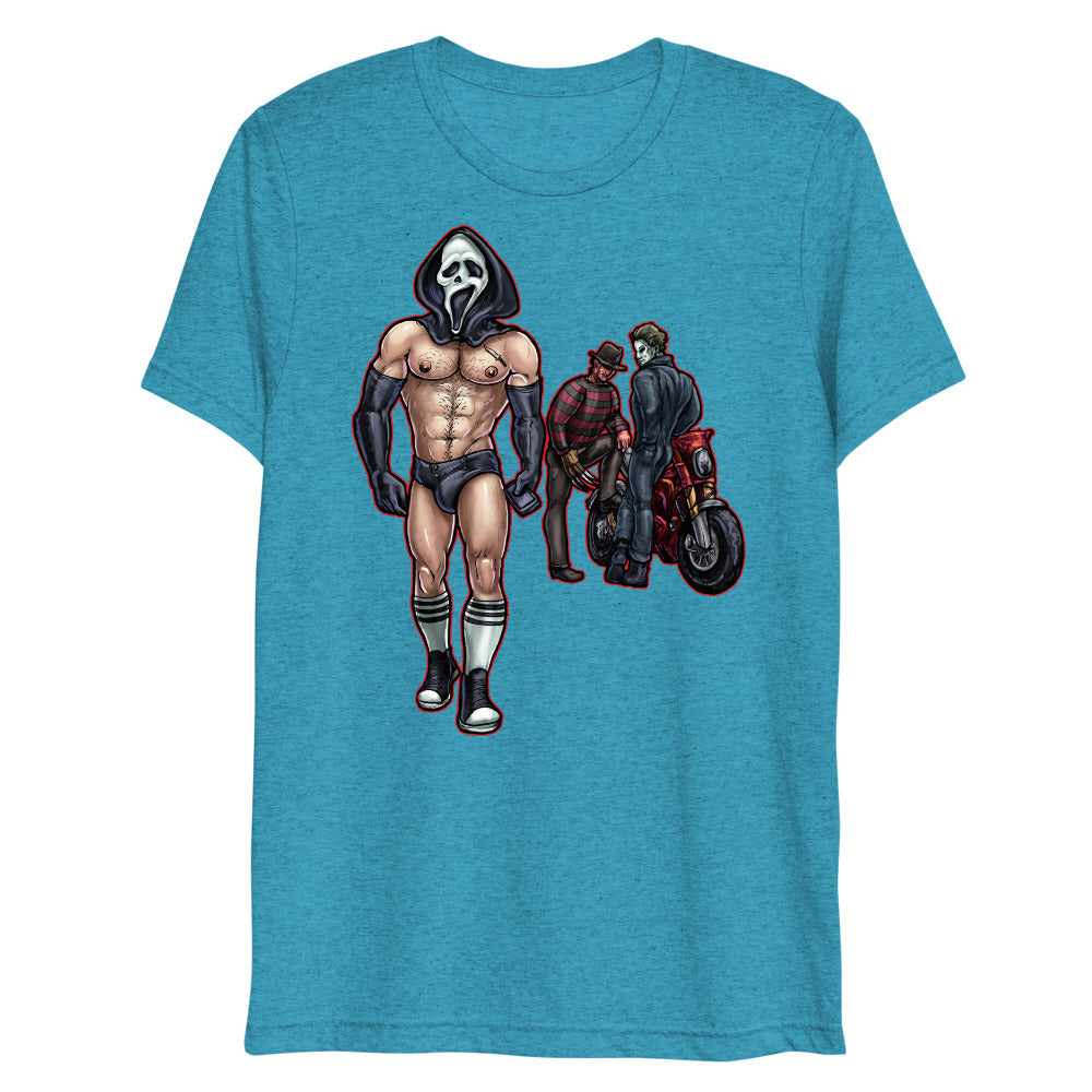 Debut garment mockup | Scrumpt (Triblend) | Aqua Triblend