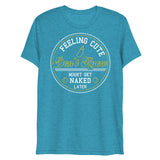 Debut garment mockup | Feeling Cute IDK (Triblend) | Aqua Triblend