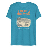 Debut garment mockup | Playa de la Bassa Rodone (Triblend) | Aqua Triblend
