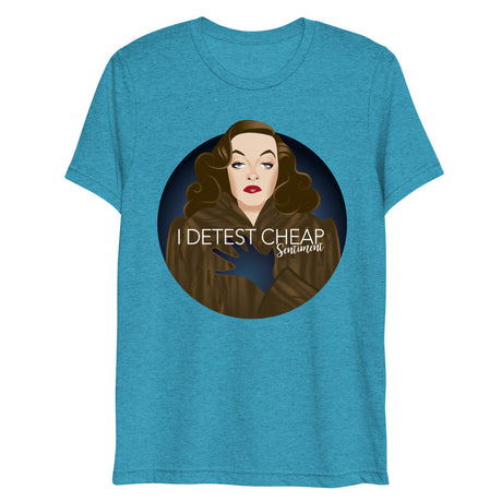 Debut garment mockup | Cheap Sentiment (Triblend) | Aqua Triblend
