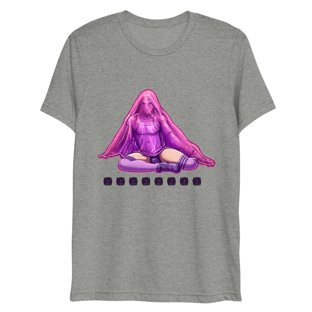 Debut garment mockup | Bless Me Daddy (Triblend) | Athletic Grey Triblend