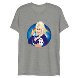 Debut garment mockup | Here Comes the Rainbow (Triblend) | Athletic Grey Triblend