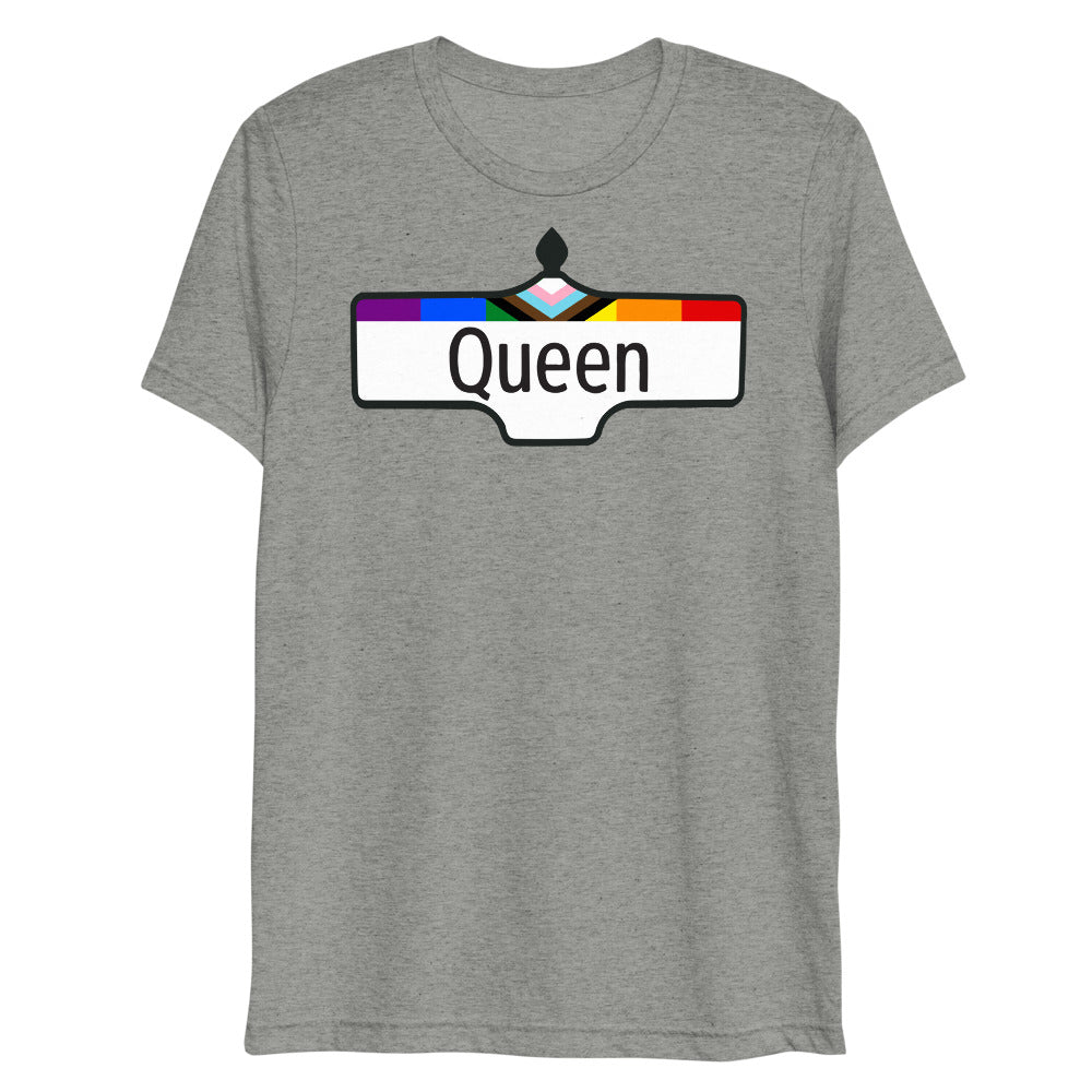 Debut garment mockup | Toronto Queen (Triblend) | Athletic Grey Triblend