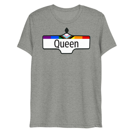 Debut garment mockup | Toronto Queen (Triblend) | Athletic Grey Triblend