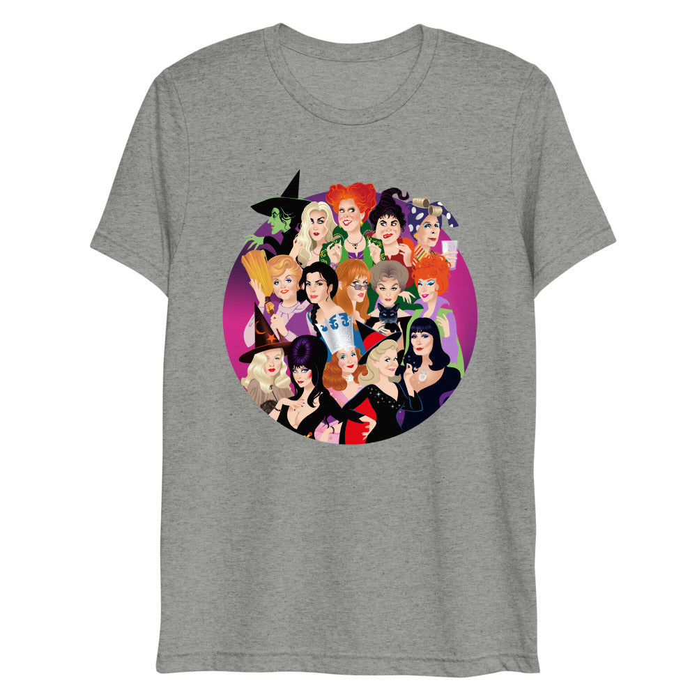 Debut garment mockup | Witch Coven (Triblend) | Athletic Grey Triblend