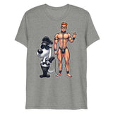 Debut garment mockup | Wag the Pup (Triblend) | Athletic Grey Triblend