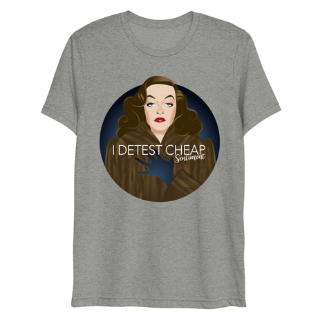 Debut garment mockup | Cheap Sentiment (Triblend) | Athletic Grey Triblend
