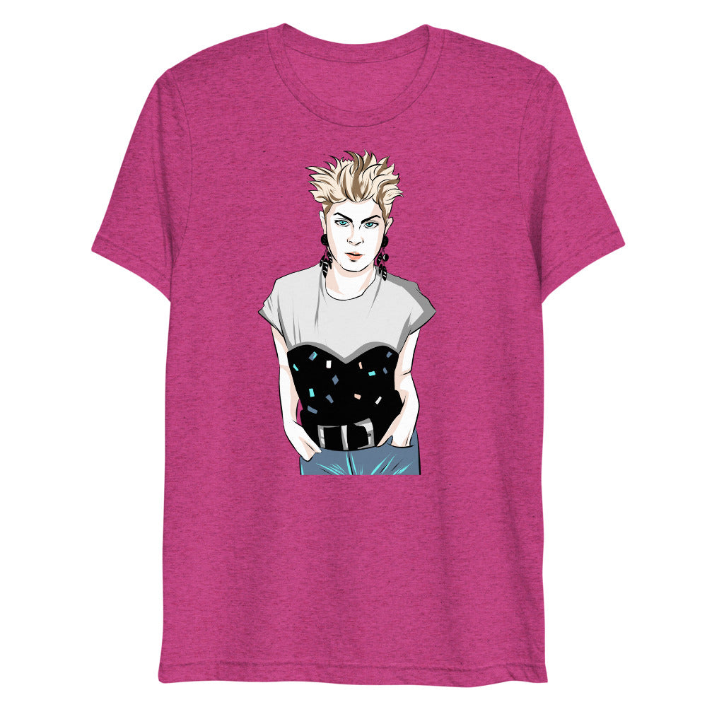 Debut garment mockup | Robyn (Triblend) | Berry Triblend