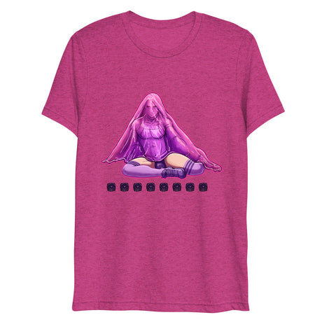Debut garment mockup | Bless Me Daddy (Triblend) | Berry Triblend