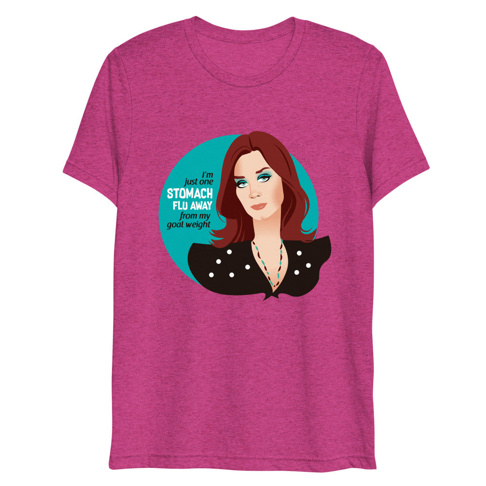 Debut garment mockup | Goal Weight (Triblend) | Berry Triblend