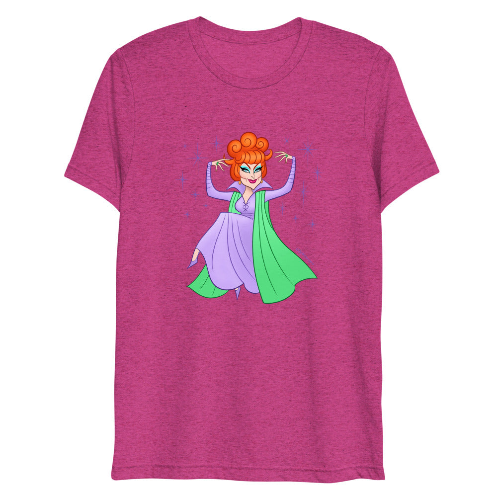 Debut garment mockup | Hello Derwood (Triblend) | Berry Triblend