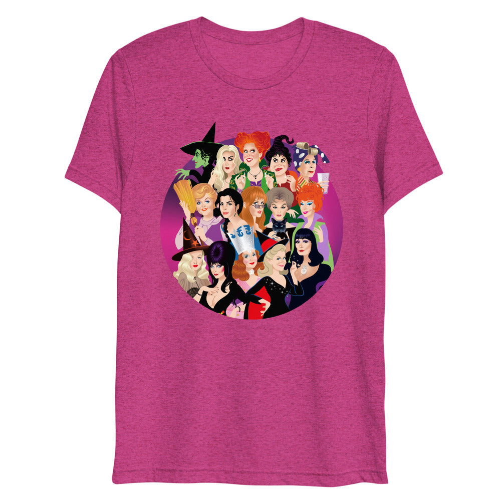 Debut garment mockup | Witch Coven (Triblend) | Berry Triblend