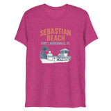 Debut garment mockup | Sebastian Beach (Triblend) | Berry Triblend