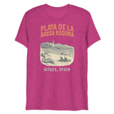 Debut garment mockup | Playa de la Bassa Rodone (Triblend) | Berry Triblend