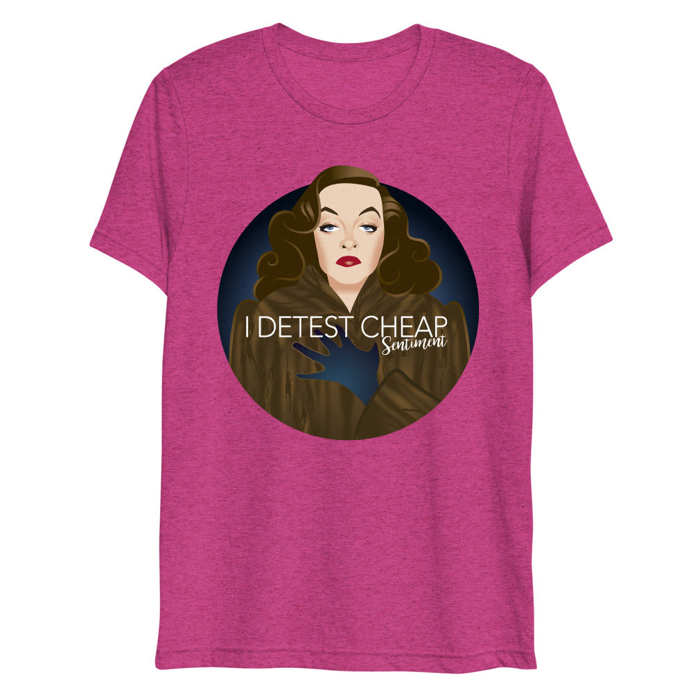 Debut garment mockup | Cheap Sentiment (Triblend) | Berry Triblend