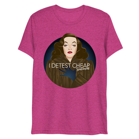 Debut garment mockup | Cheap Sentiment (Triblend) | Berry Triblend