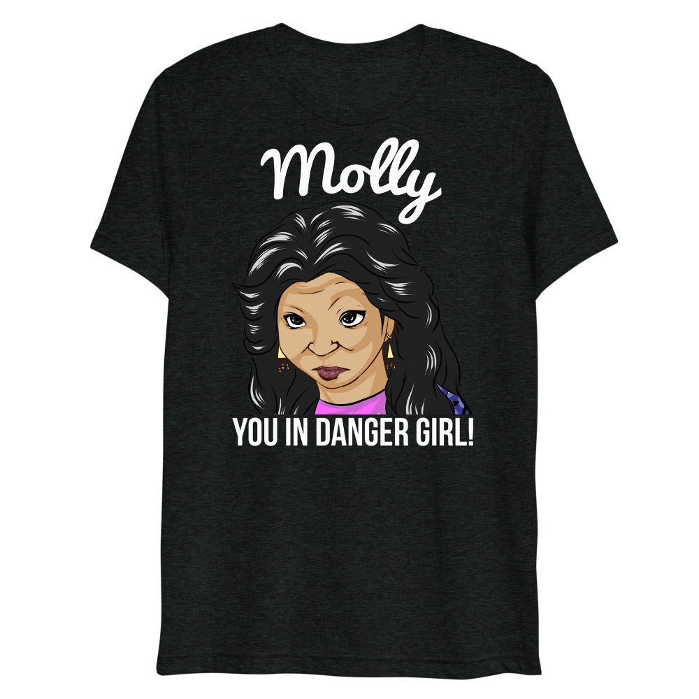 Molly You in Danger Girl (Triblend) - Charcoal-Black Triblend