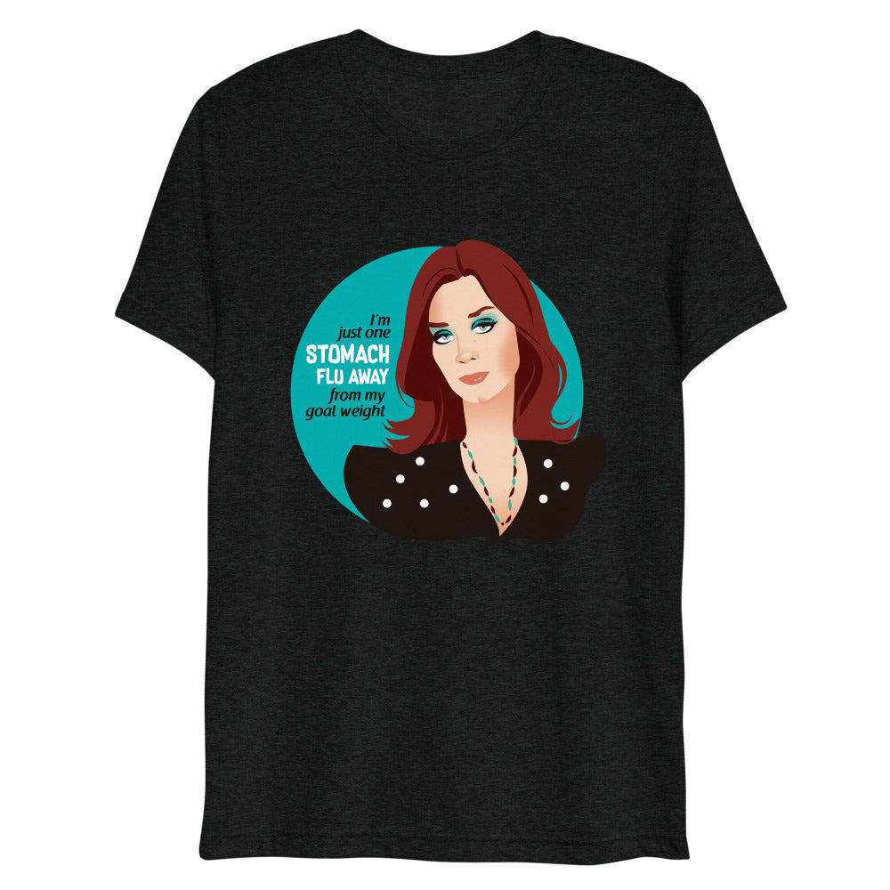 Debut garment mockup | Goal Weight (Triblend) | Charcoal-Black Triblend